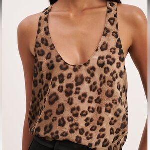 Leopard Print Sleeveless Top